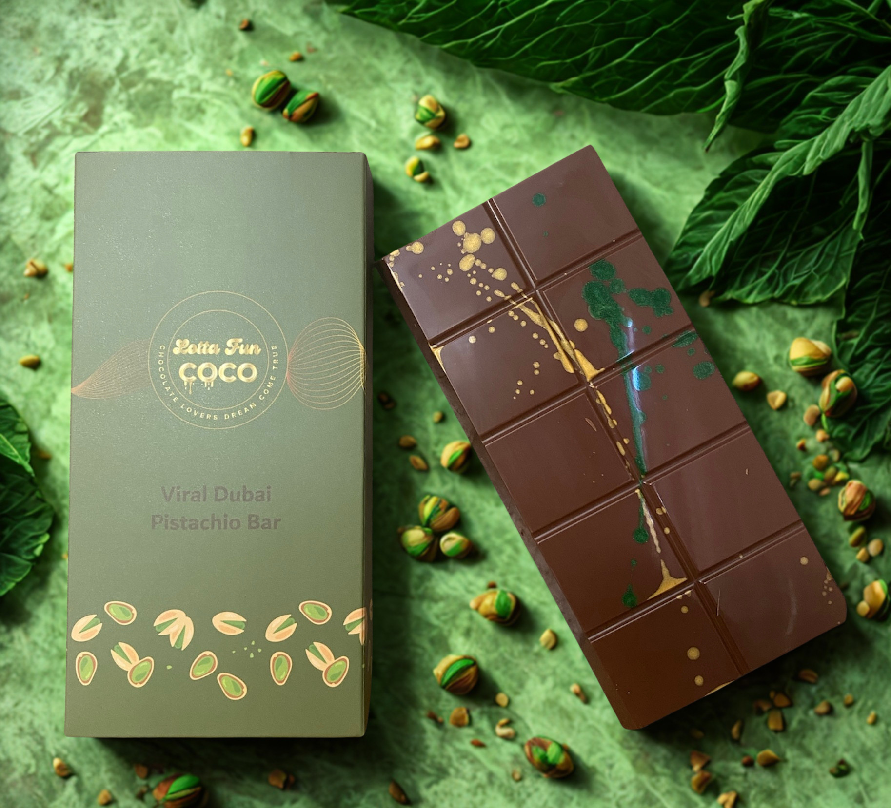 Viral Dubai Pistachio and Kanafeh Bar