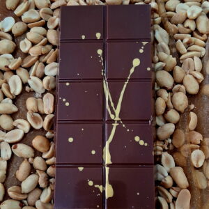 Peanut butter Dubai bar with crunchy kanafeh
