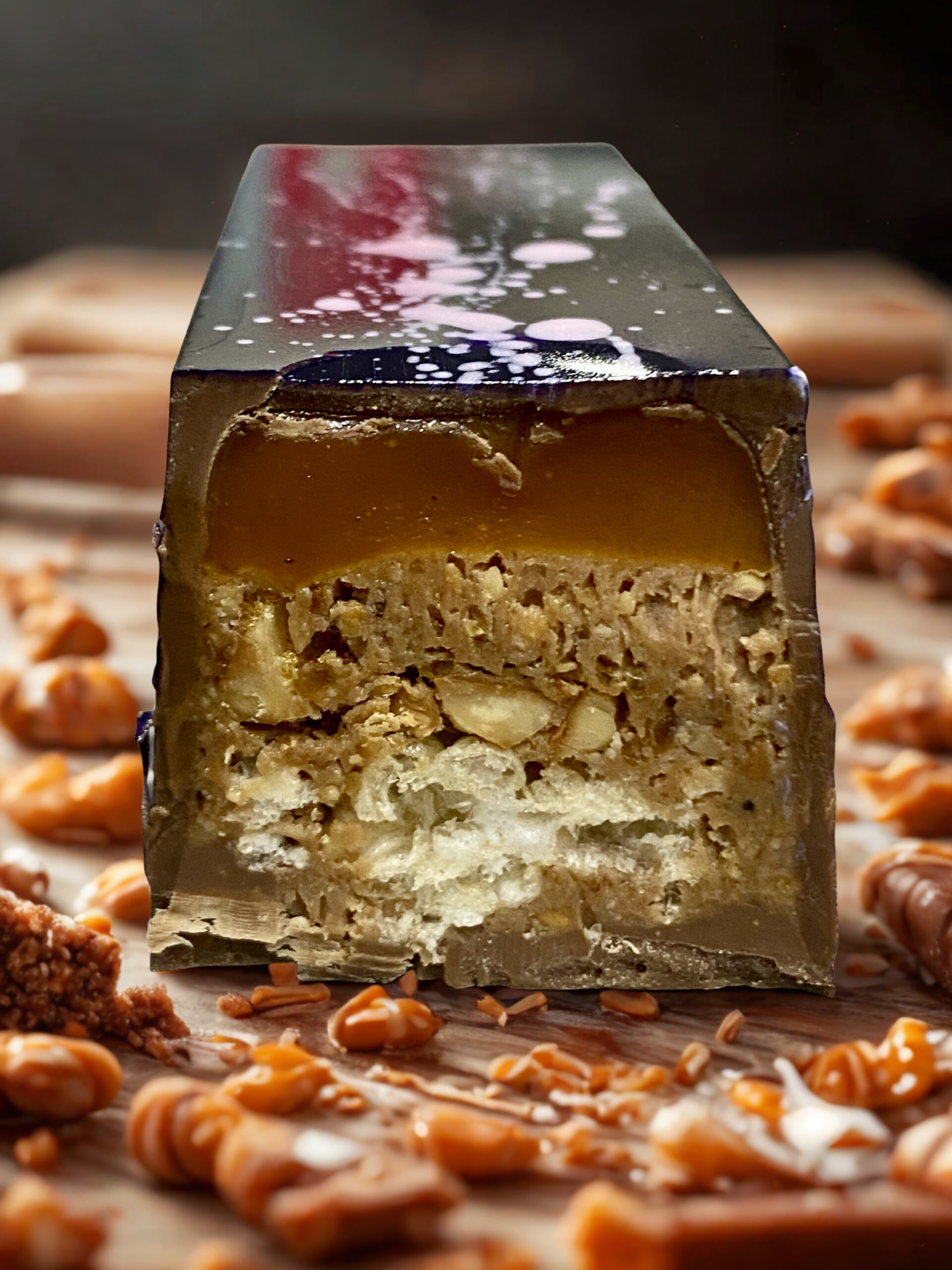 Banana Caramel & almond log